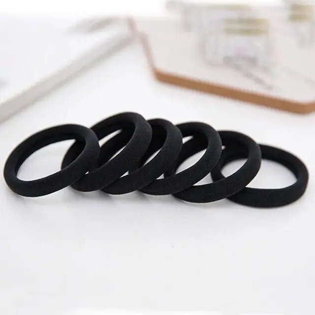 50/100Pcs High Elastic Hair Bands for Women Girls Black Hairband Rubber Ties Ponytail Holder Scrunchies Kids Hair Accessories 4