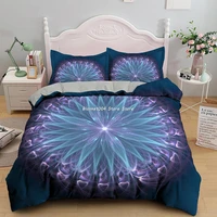 mandala printing black boho soft microfiber duvet cover sets bedding set twinfullkingqueen size 23 pieces with pillowcases