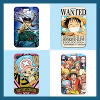 new one piece pvc card holder anime cartoon character printing student campus anti lost id card cute print protective case toys