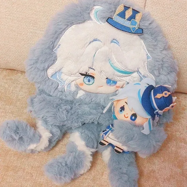 Аниме Genshin Impact Furina сумка для наушников Мягкая Плюшевая Кукла Игрушка кошелек