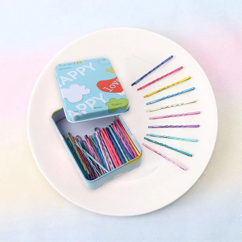 

50 шт./коробка, женские заколки-невидимки из сплава