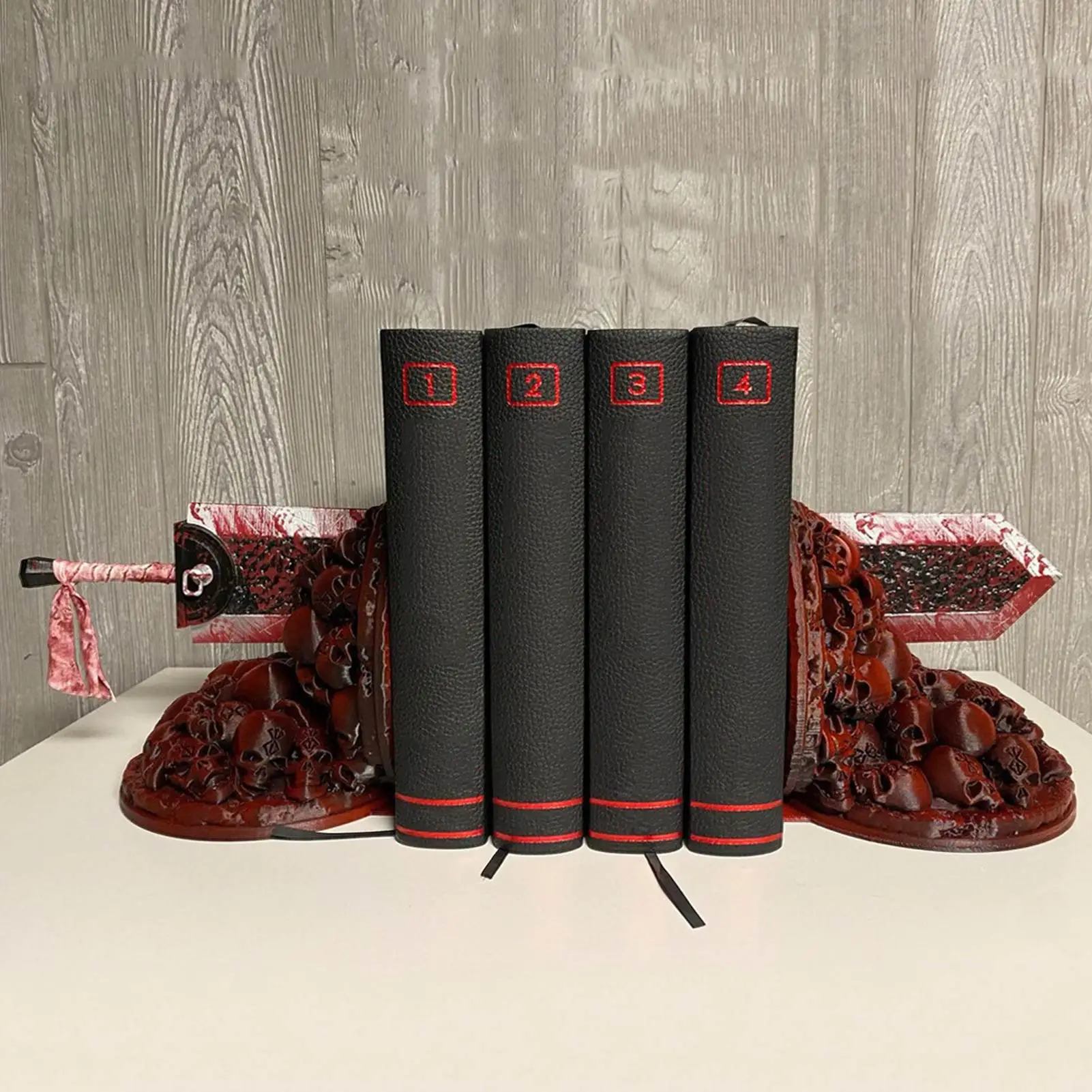 

Dragon Slayer's Furious Bookend Berserk Bookends Sword Bookshelf Resin Book Nook Insert Kits Ornament Desktop Artwork Home Decor