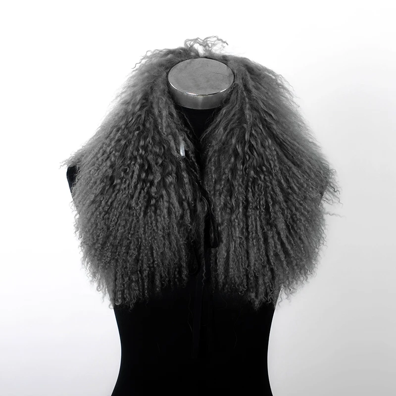 Аксессуары для женской одежды модный шарф из монгольского меха ягненка |