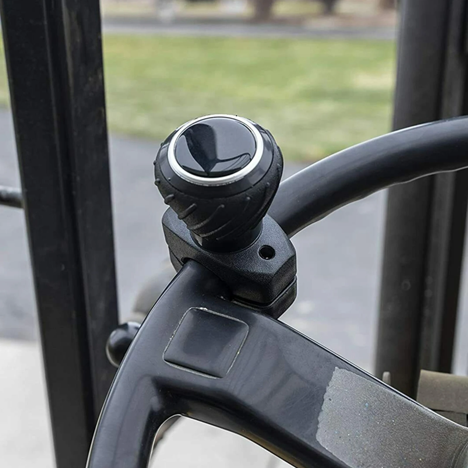 

Steering Wheel Spinner Knob Universal Power Handle W/ 3 Different Length Screws For Cars Trucks Tractors Mowers Forklifts Black