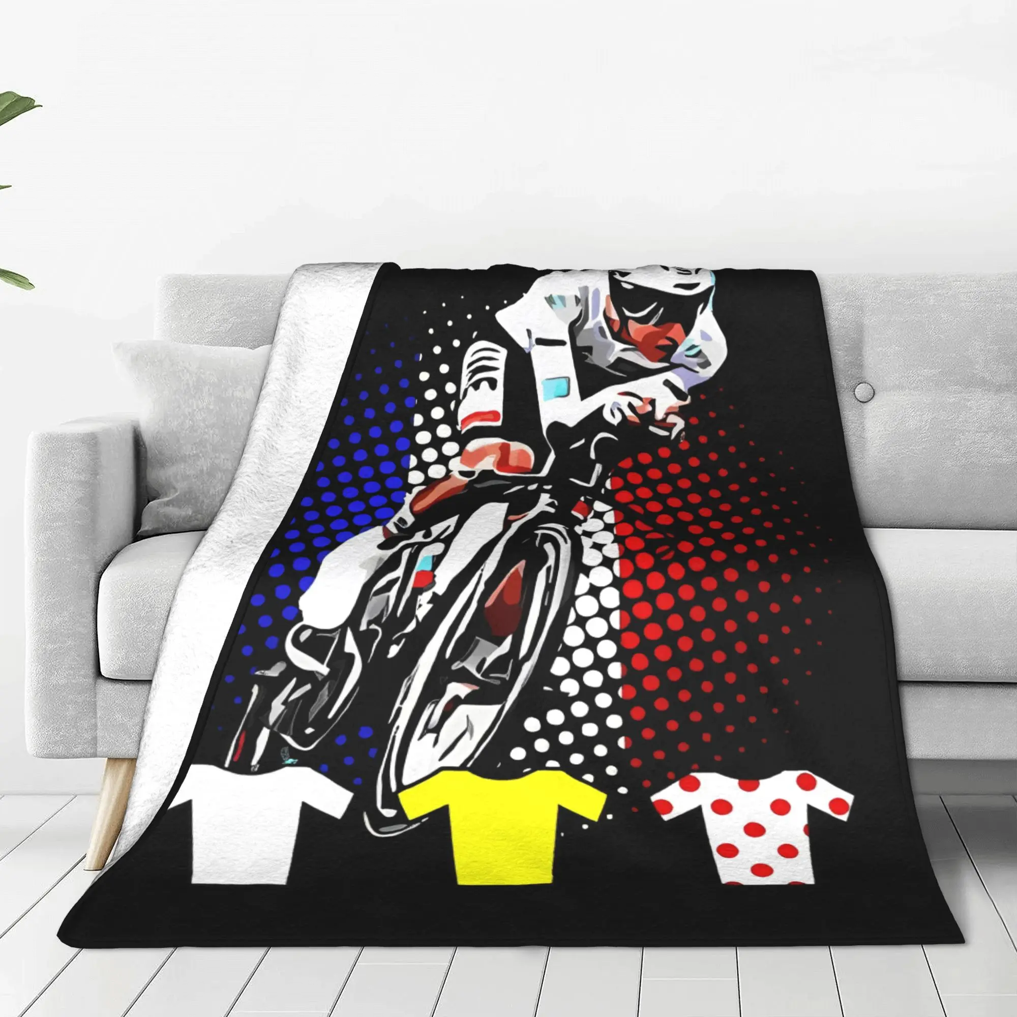 Плюшевое одеяло для дивана велосипеда все сезоны