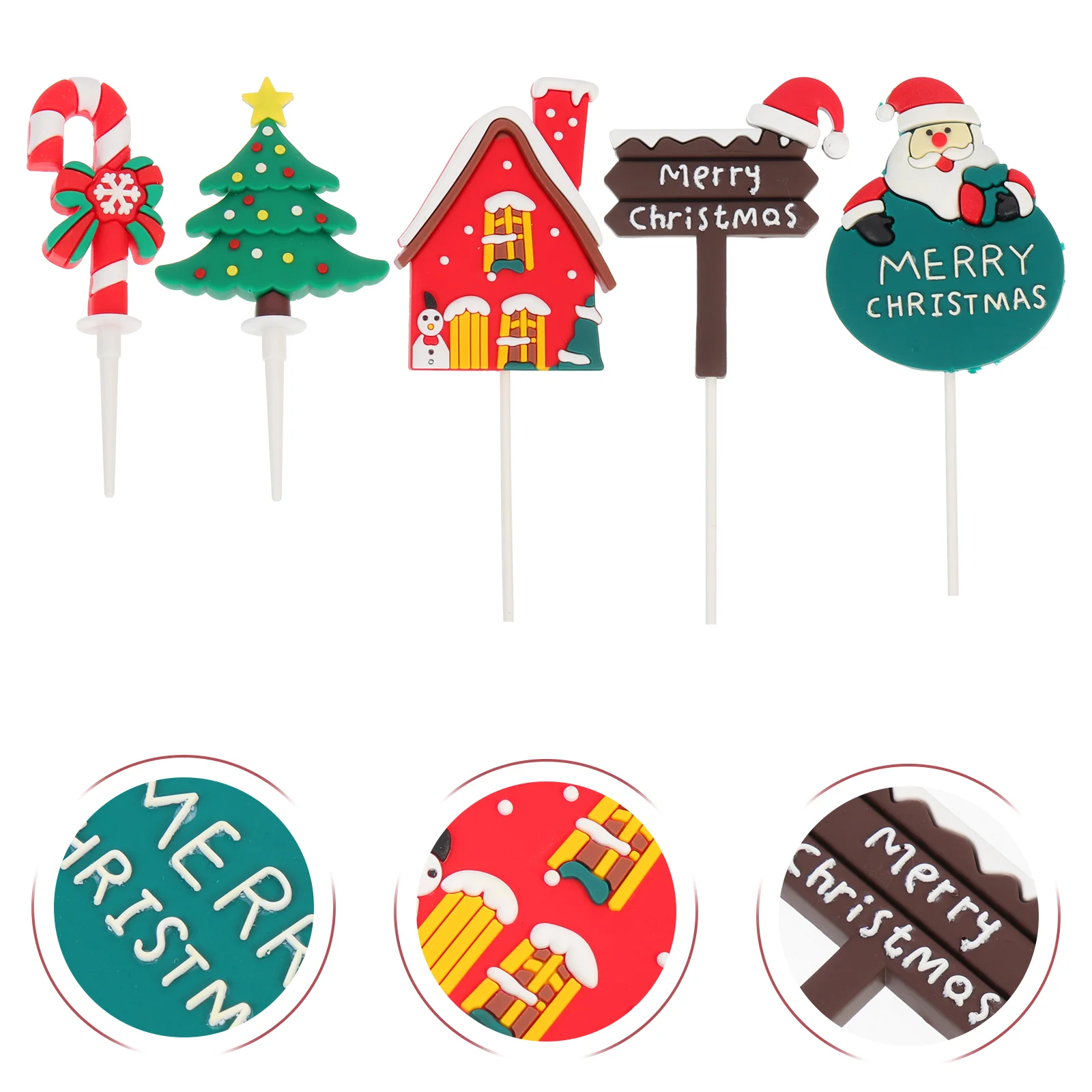 

Cake Christmas Picks Decoration Merrycupcake Toppers Topper Favors Party Appetizer Santa Muffin Tree Sign Cocktail Fruits Gifts