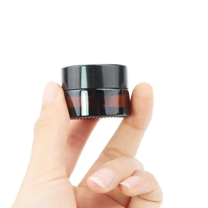 10 шт./компл. 5 мл янтарная стеклянная косметическая банка г крем для лица