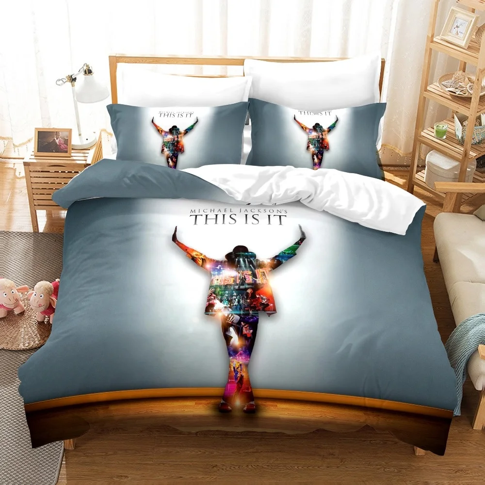 

Hot Sale Popular Superstar Bedding Set 2/3pcs Full Size Michael Jackson Quilt/Comforter Cover For Teen All Seasons Home Textile