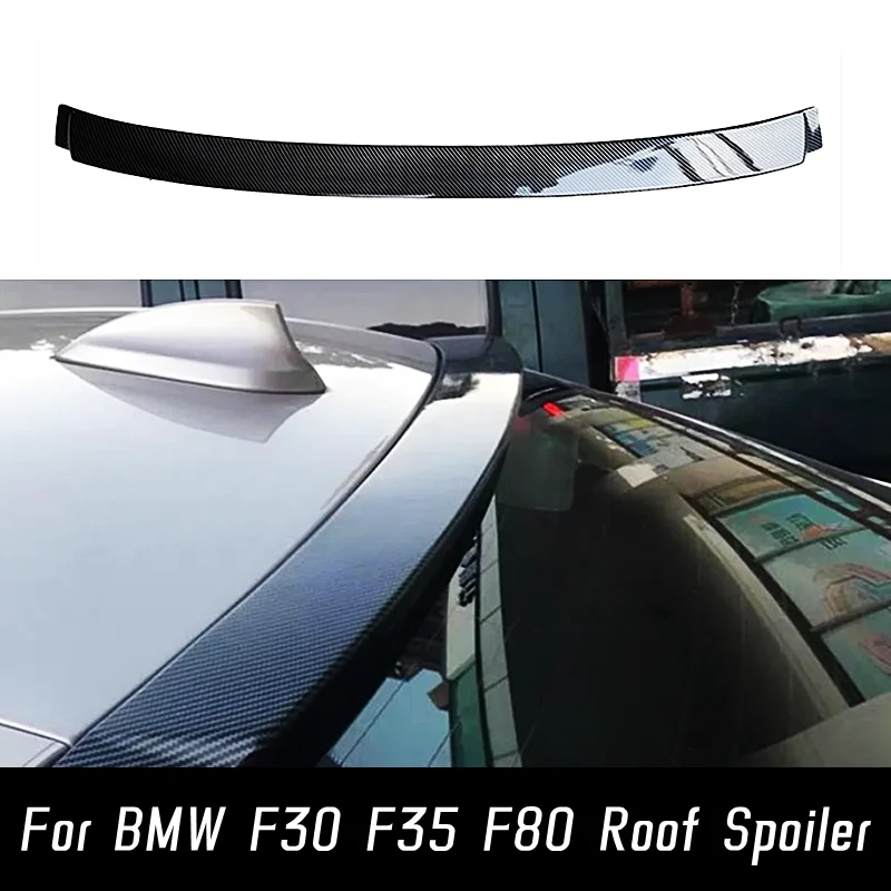 

For 2013-2019 BMW F30 F35 F80 320 325 330 Rear Window Roof Car Spoiler Wing Body kit ABS Black Carbon Tuning Styling Accessorie