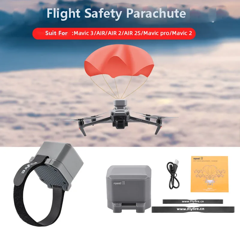 

Flight Safety Parachute for DJI Mavic 2 Pro ZOOM Mavic 3/Air 2 1 2S Drone Safety Umbrella Guard Safety Protection Accessories