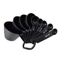 9pcs plastic measuring spoons set kitchen measuring cups baking cooking kitchen black measuring cups