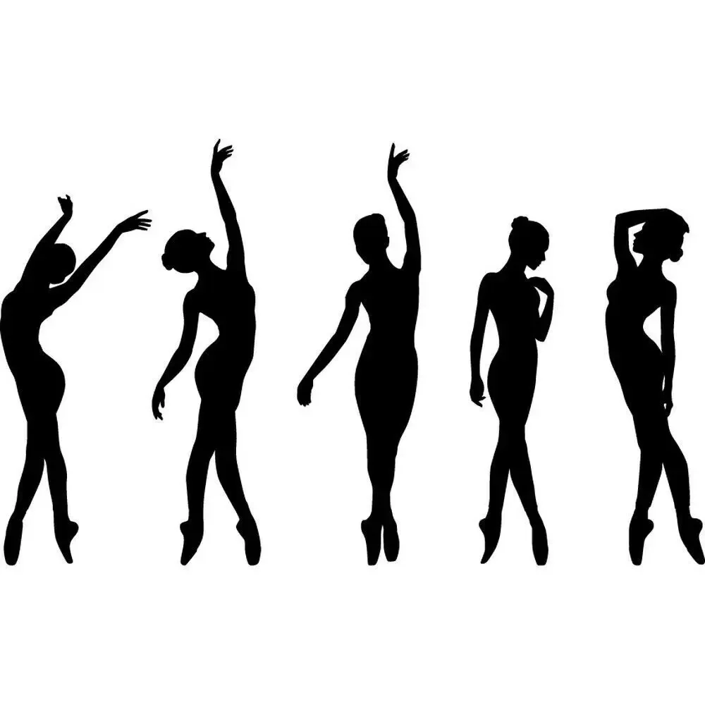 Высококачественные Переводные картинки балетные танцевальные наклейки на стену