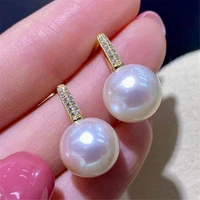 hot pearl earrings mountings earrings findings settings jewelry parts fittings drop earrings accessories