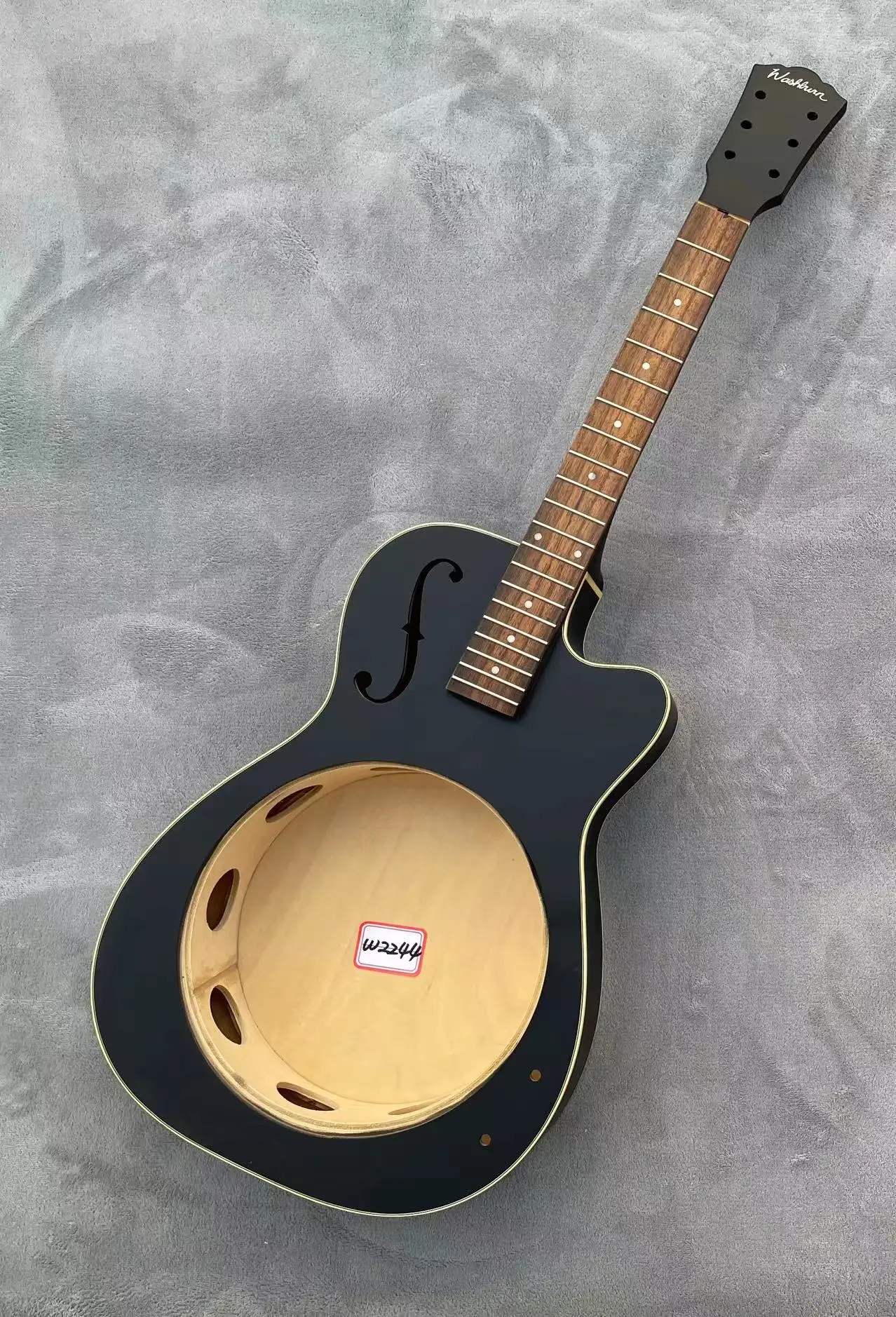 DIY Wshburn 6 струн резонатор Dobro деревянная гитара Часть F отверстие без Hardwares в