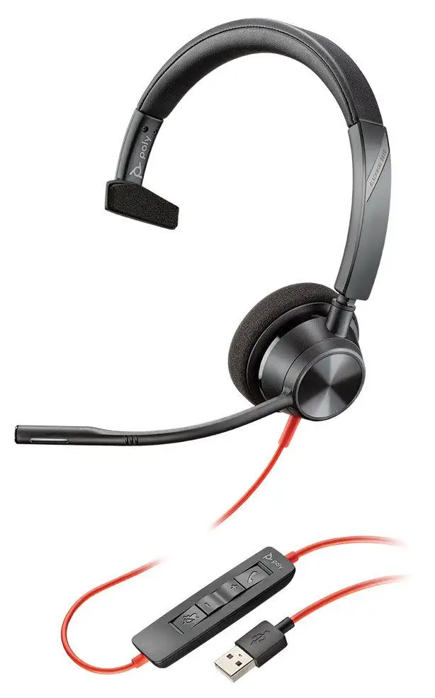 

Blackwire 3310 USB-A Mono гарнитура, Черная