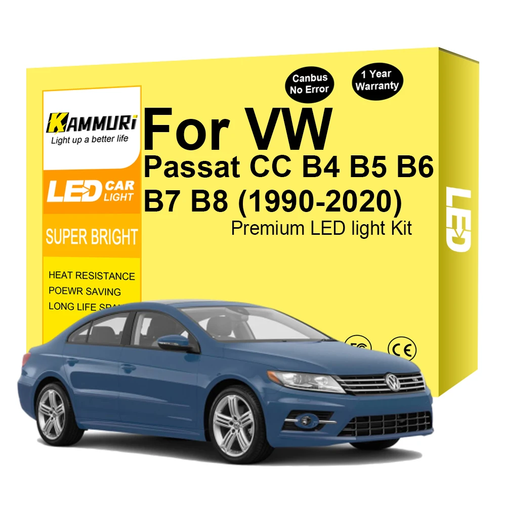 Led Interior Light Kit For Volkswagen VW CC Passat B4 B5 B6 B7 B8 1990-2016 2017 2018 2019 2020 Dome Map Light Canbus No Error