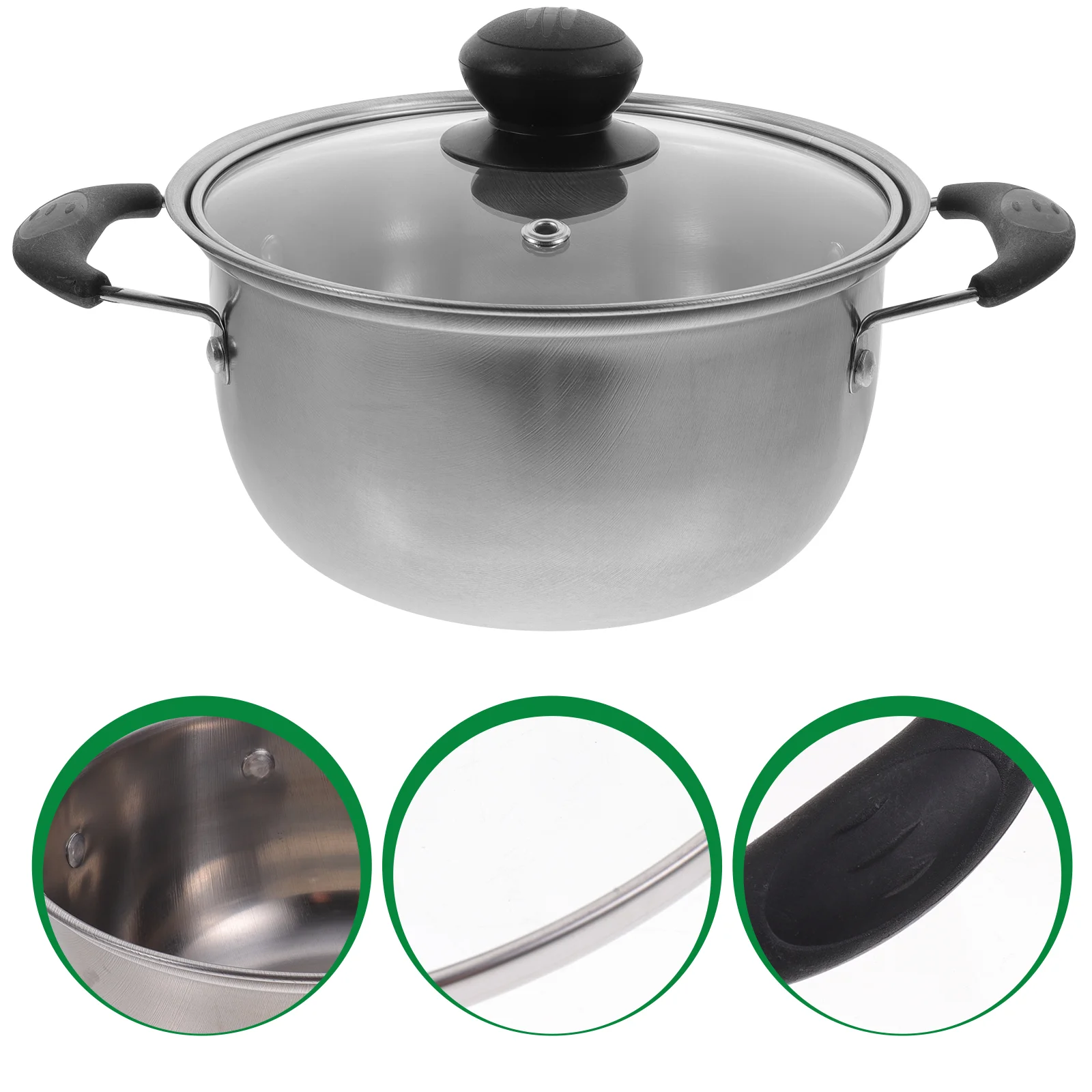 Stainless Steel Baby Kit Saucepan Pot Sauciers Noodle Pan Small Cooking Pot Melting Pot Pot with Handle for Rice Ramen Oatmeal