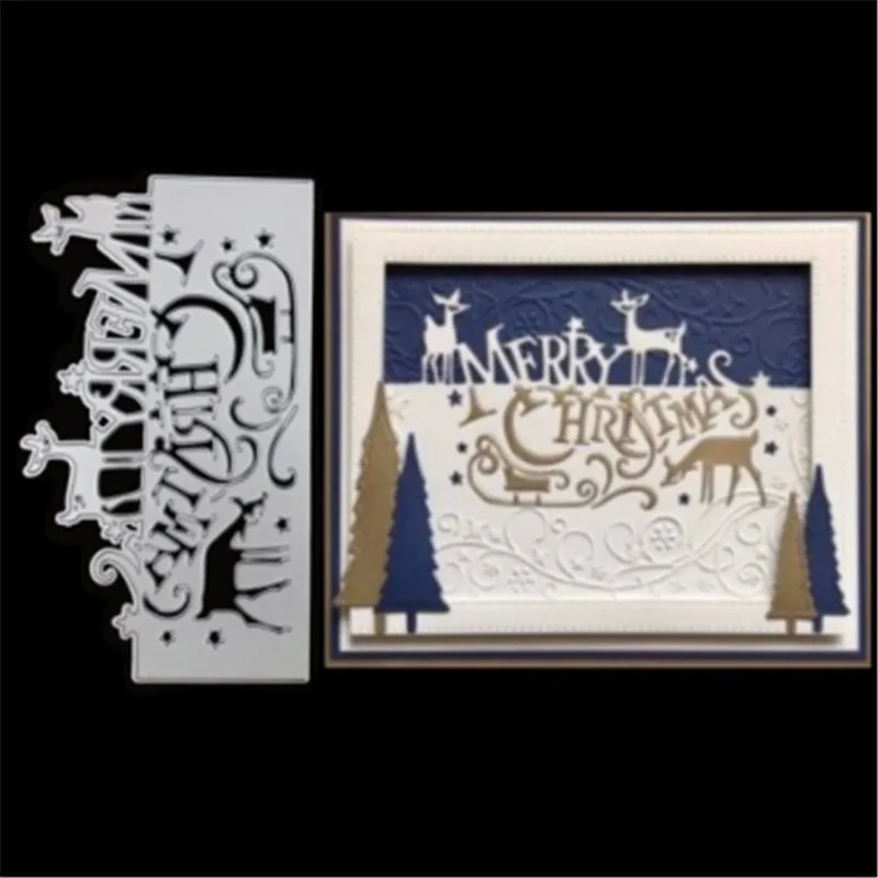 

Christmas Card New Arrival 2022 Metal Cutting Dies Stencils Die Cut For DIY Scrapbooking Album Paper Card Embossing