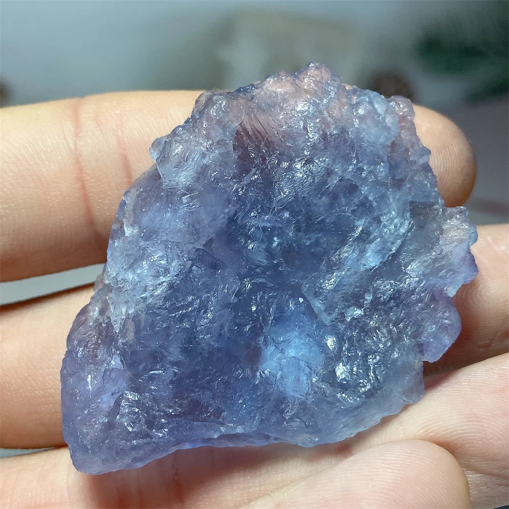 Природные кристаллы Образец синего флюорита энергия минерального орнамента