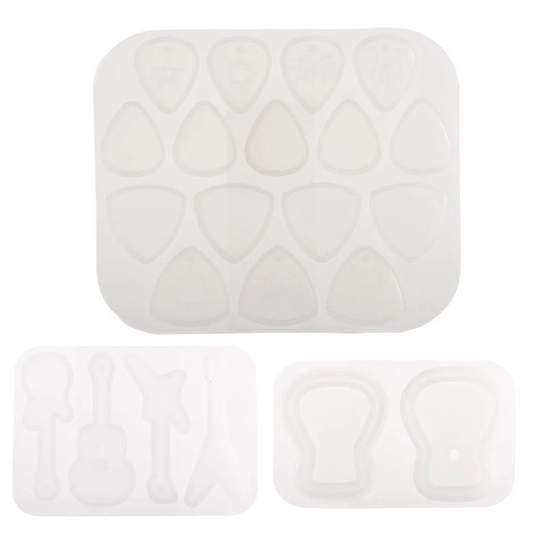 

Форма для гитары, изысканная резиновая форма для гитары, треугольный плектр, силиконовый литый брелок для любителей музыки