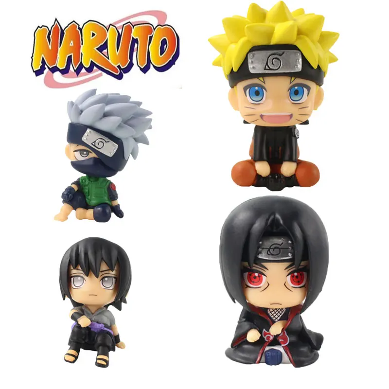 Anime Naruto Uzumaki Hatake Kakashi Sasuke Uchiha Itachi PVC Action Figure Toys Model Doll Gifts