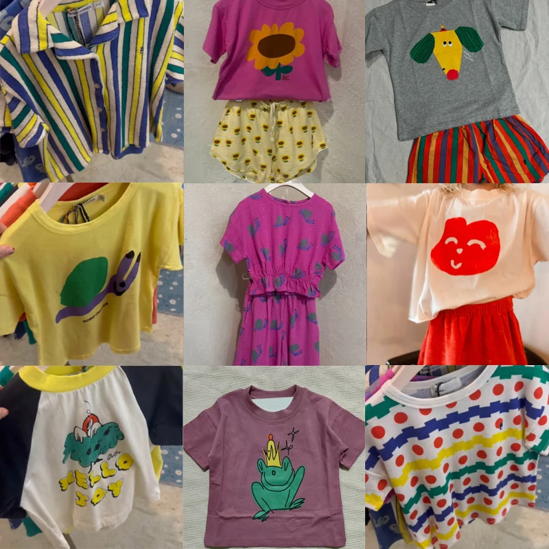 ss25 bc детские футболки и шорты комплекты одежды для мальчиков девочек с короткими