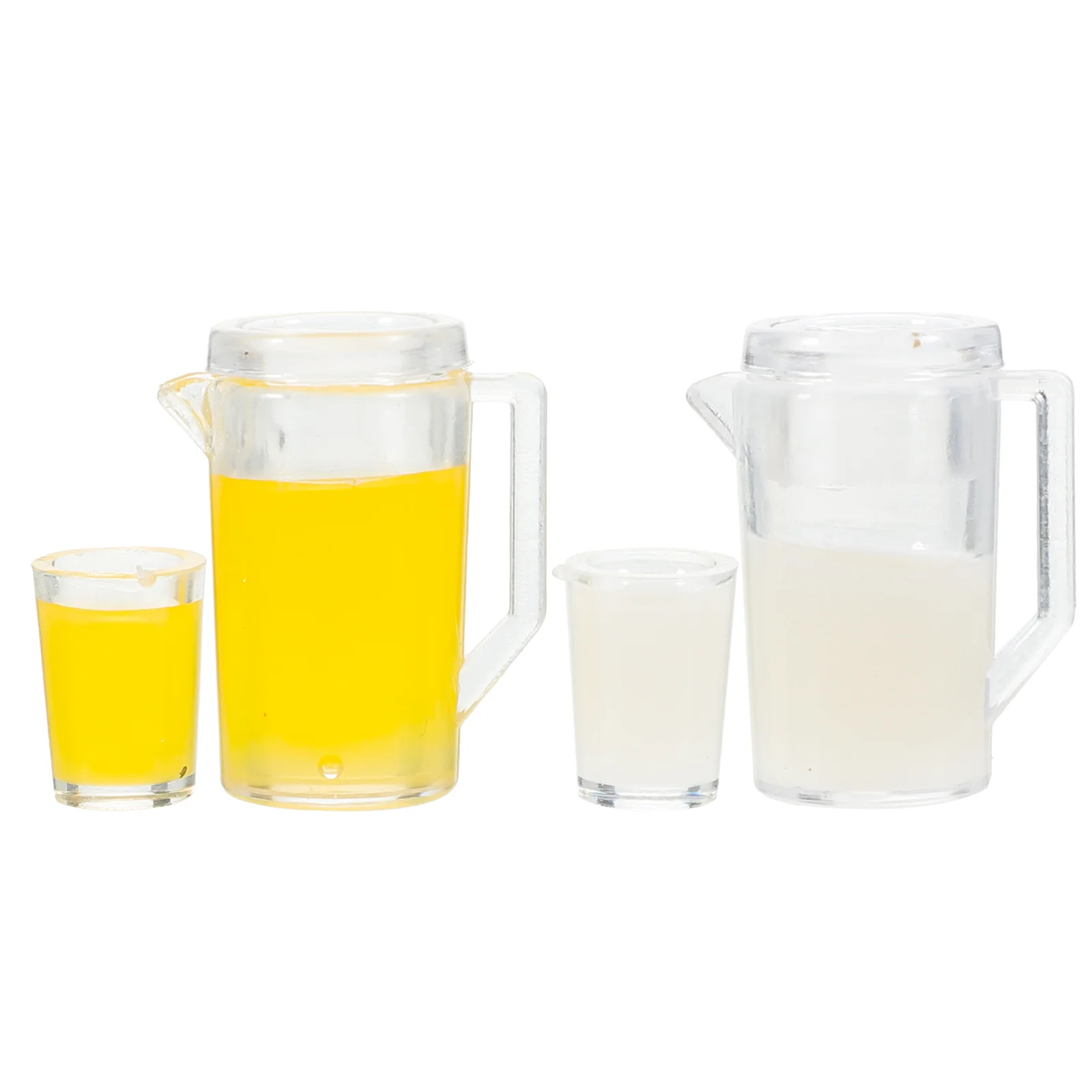 

Mini House Pitcher Miniatures Cup Juice Models Cups Accessories Scene Prop Decor