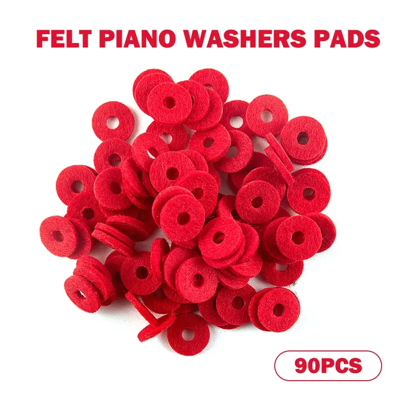 

New 90pcs Felt Piano Washers Pads For Front Rail Regulating And Keyboard Balance Piano Tuning Accessories Repair Tool Parts