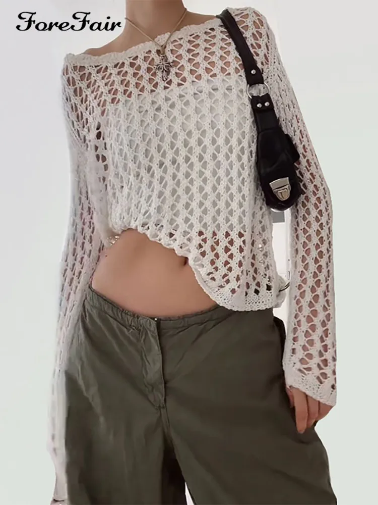 Женская Винтажная футболка без рукавов Forefair белая трикотажная с круглым вырезом