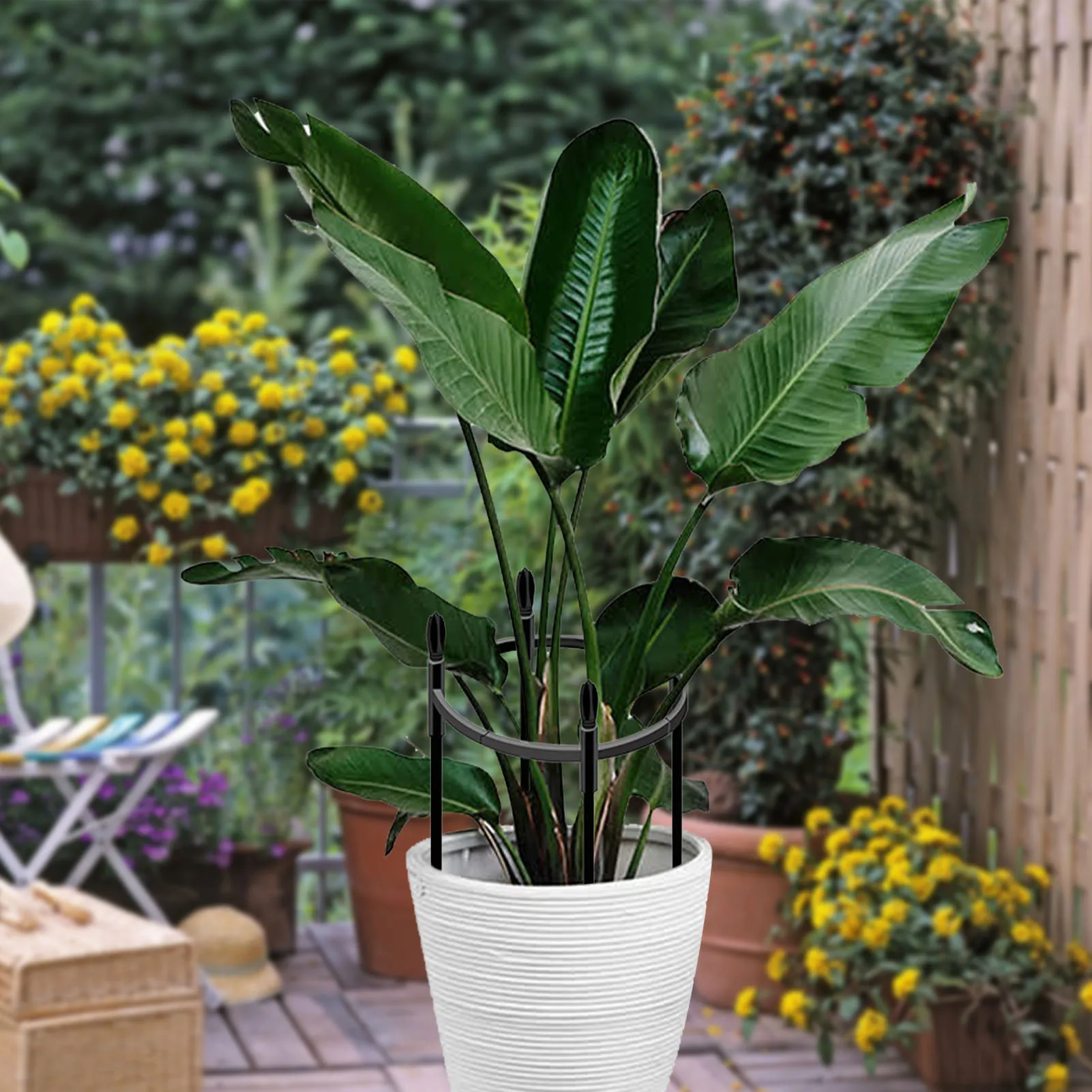 

Black PVC Garden Trellis Tower Obelisk For Climbing Plants Plant Growth Support Stand For Climbing Vines Rose Flower Fruits