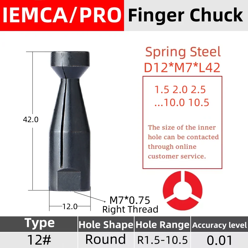 Автоматическая балка-кормушка IEMCA Steady112 PRO RAY112 M7 * 0,75, патрон правой резьбы на палец, Цанга