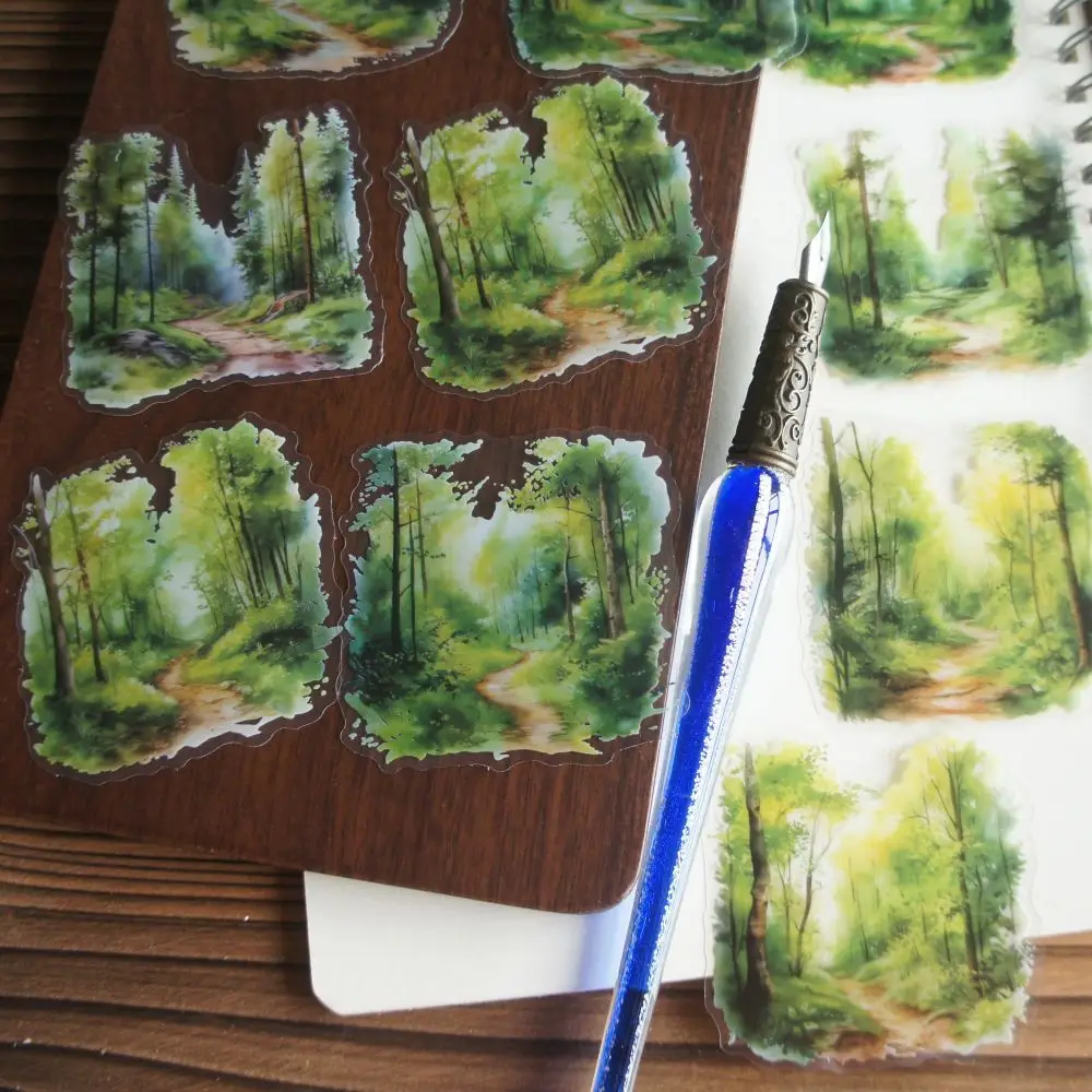 Стикеры из ПВХ для скрапбукинга сделай сам наклейки подарочной упаковки в лесной