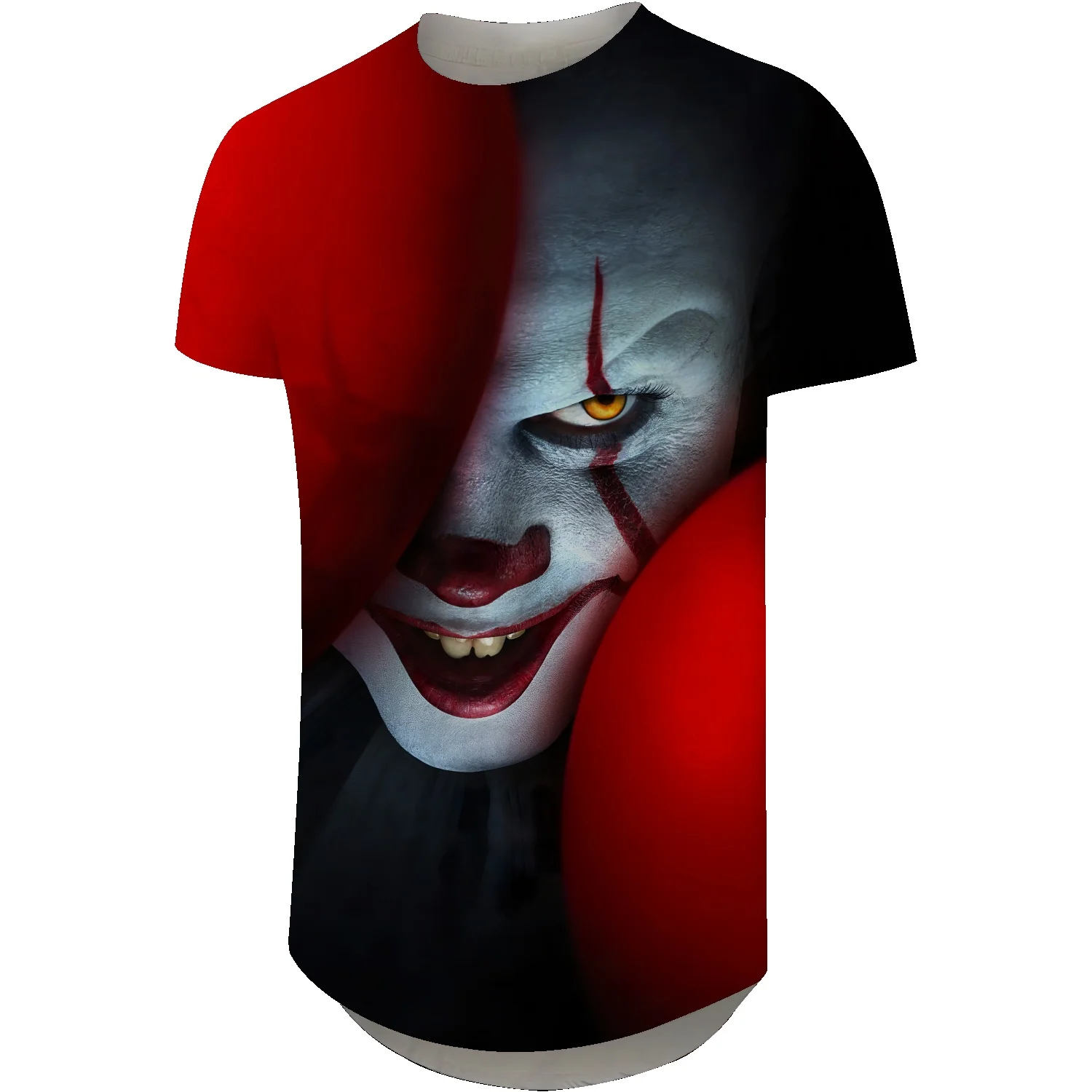 

Футболка Stephen King's It мужская с коротким рукавом, хлопок, Корейская версия, свободный тренд, круглый вырез, контрастный принт, повседневный Топ...