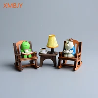 zakka japanese groceries hand made diy micro resin frog table lamp coffee scene shooting props home office decor