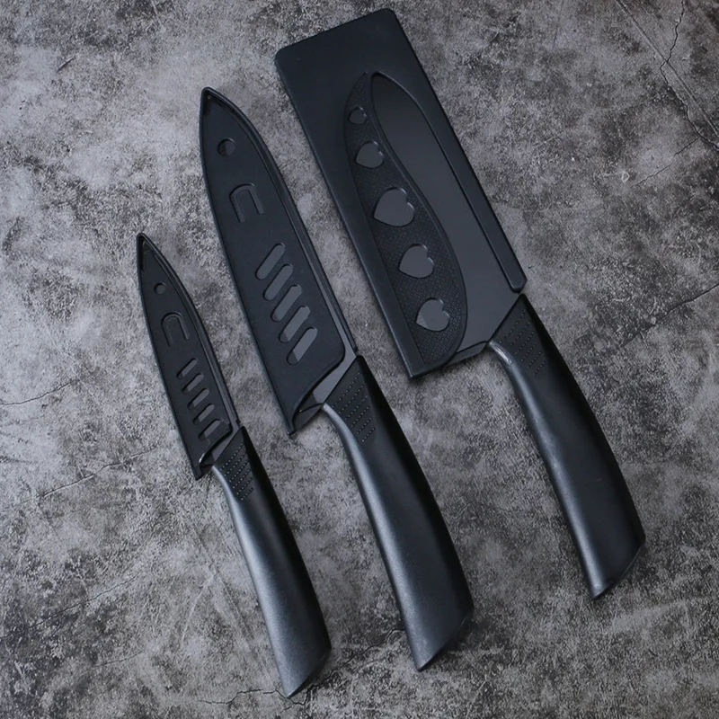 

Hot Knife Stainless Steel Paring Kitchenware Chef Utility Cutter Black Knife Cover Light Weight Rust-Proof Kitchen Cutlery Tools