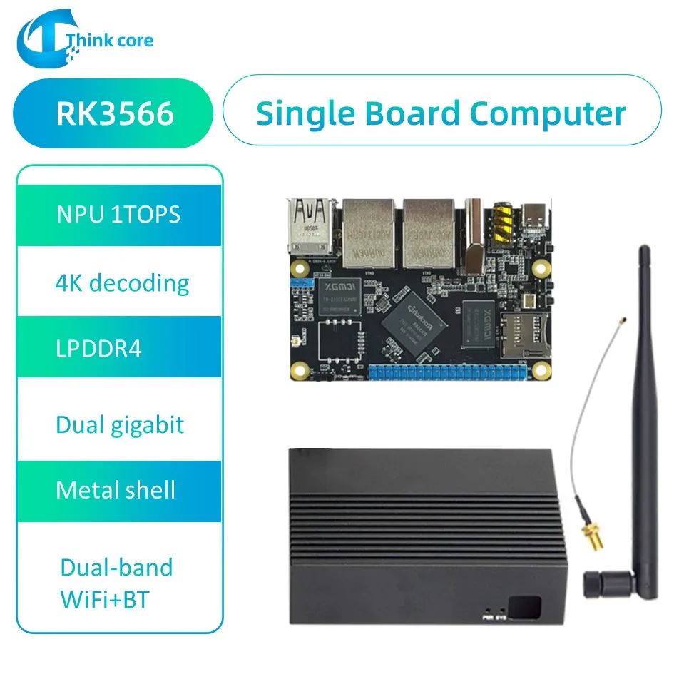 

Компьютер с открытым исходным кодом Rockchip RK3566 SBC 1000M Ethernet, стандартная одноплатная компьютер, Двойной Wi-Fi + BT работает на Android Ubuntu для Raspberry Pi