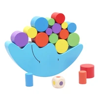 new montessori wood moon balance game kids wooden educational toys for children wooden toys balancing blocks for baby children