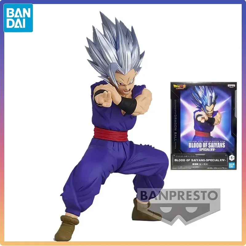 

Bandai Original Dragon Ball Z Super Hero Beast Form Son Gohan Anime Action Figures Statuary Toy Model Decoration Collection