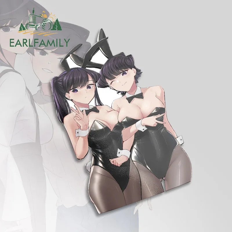 

EARLFAMILY 13 см x 8,2 см для кролика Коми с мамой автомобильные наклейки креативные водонепроницаемые наклейки простой декор для багажника мотоцикла автомобильные товары