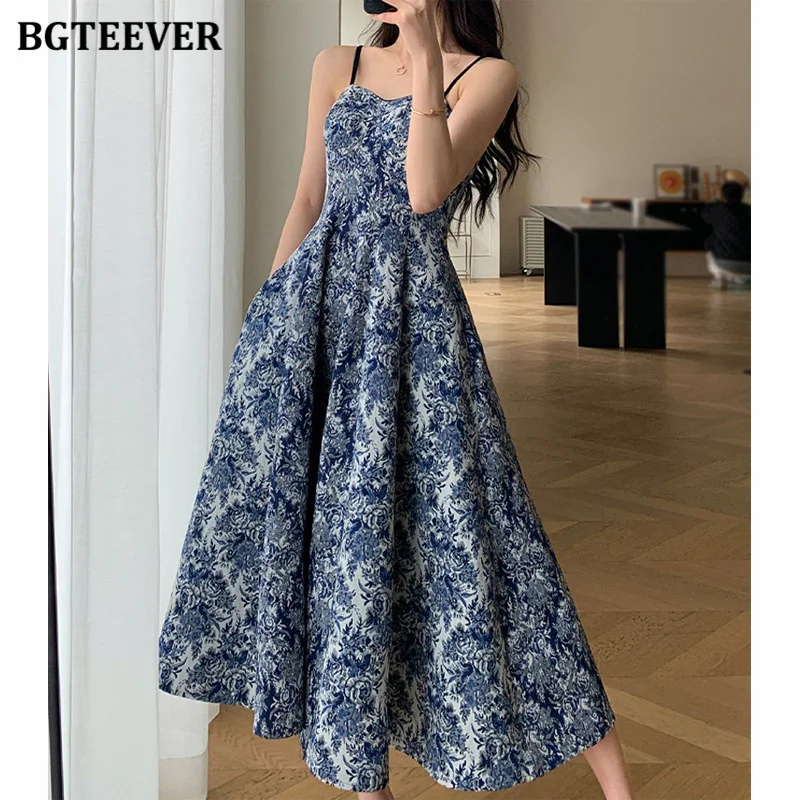 

Винтажное женское платье-трапеция без рукавов с принтом, женское летнее платье на бретелях