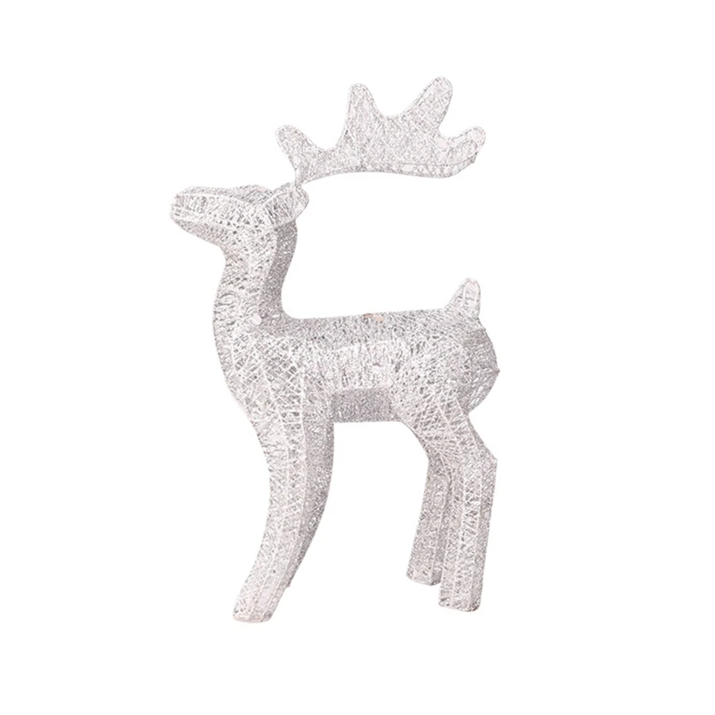 

Led Glowing Reindeer Ornament Deer Pulll Car Decor for Decoration Led Light