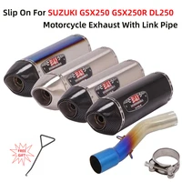 slip on for suzuki gsx250 gsx250r dl250 motorcycle yoshimura exhaust escape pipe muffler modify with middle link pipe silencer