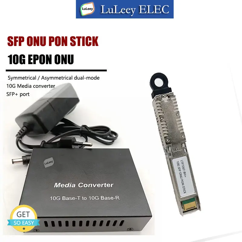 10G XGSPON Fiber Optic Transceiver Media Converter SFP+ PON STICK LTF7263-BH+ 10G Symmetry EPON ONU Support R86S Switch Router