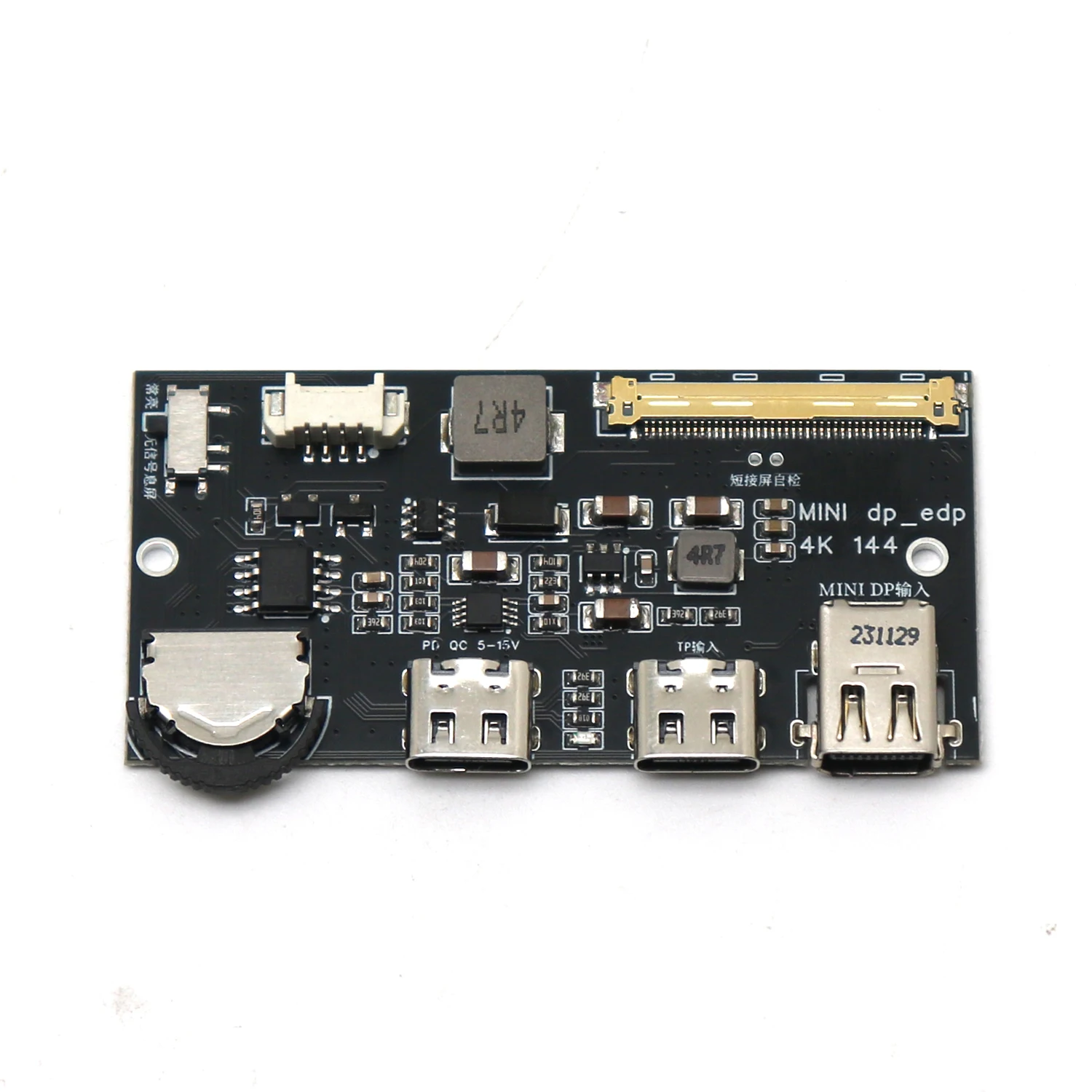 Фото Плата-адаптер Mini DP - eDP для портативных мониторов 4K 2K 144Гц 165Гц 240Гц, контроллер для самостоятельной сборки LCD-экранов ноутбуков №1