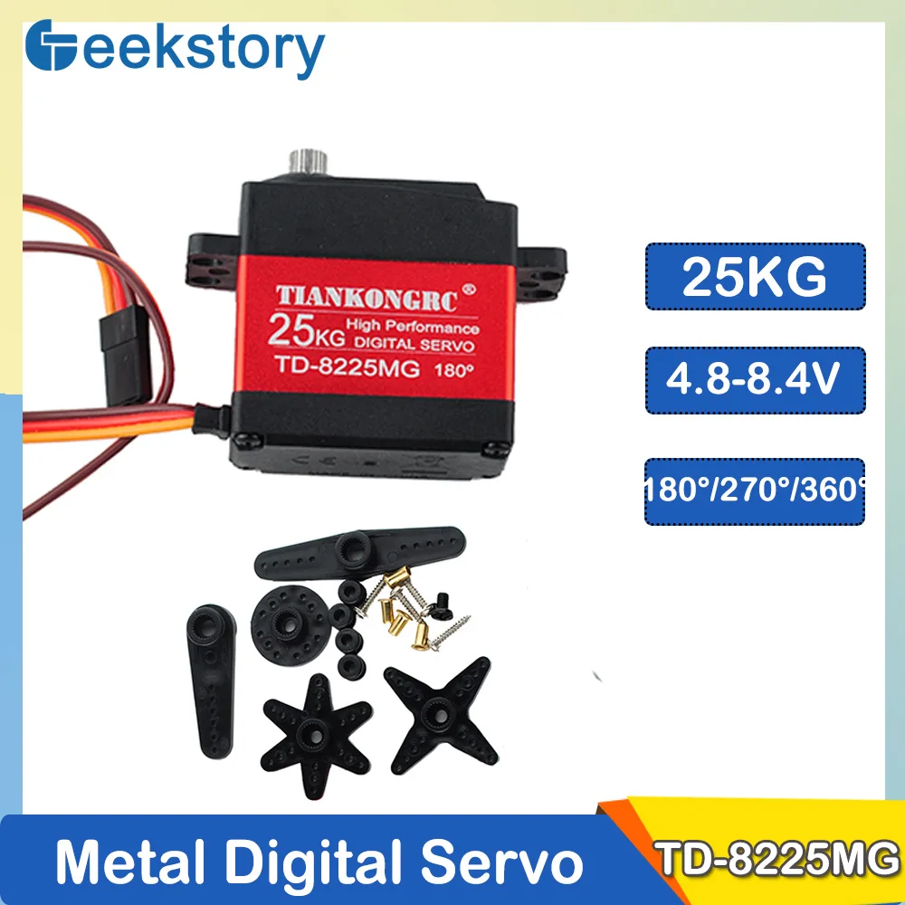 TD-8225MG Цифровой сервопривод 25 кг 180 ° 270 360 Двигатель с угольной щеткой