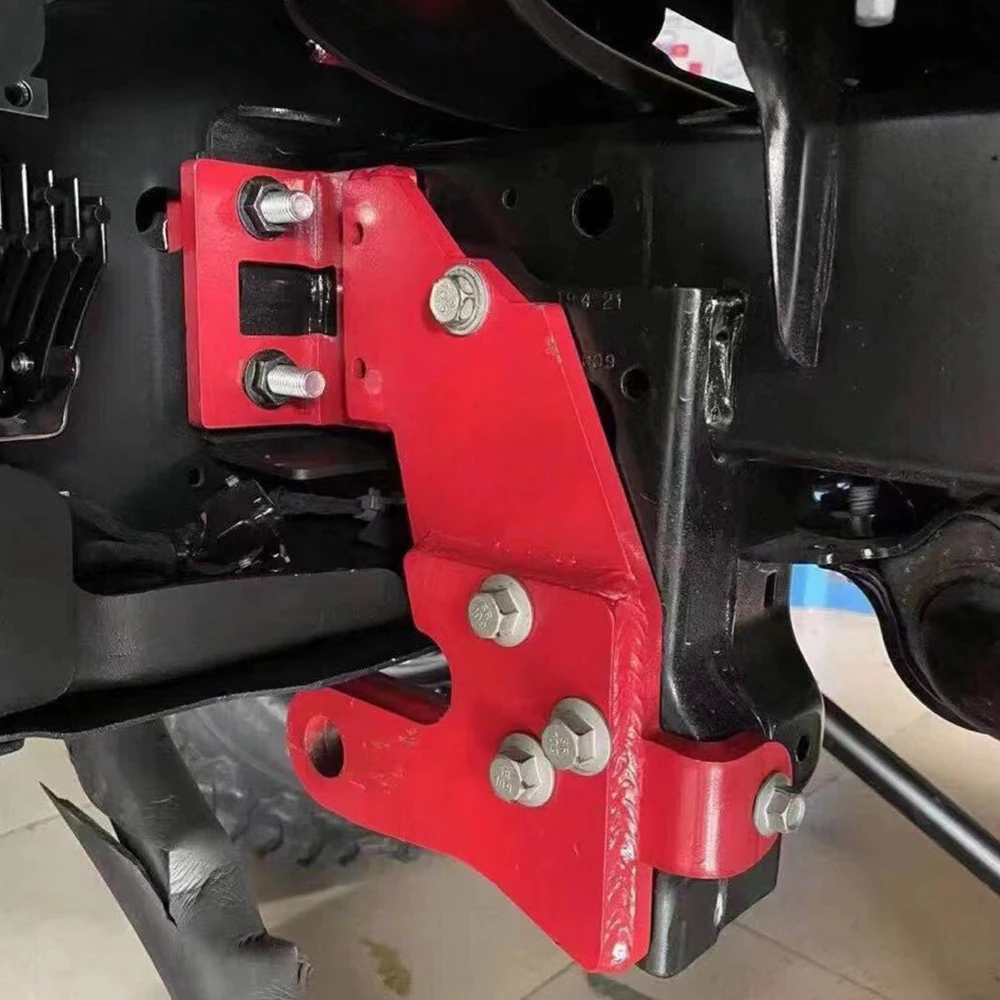 

OVOVS Metal Material Red or Black JL Front Reinforcement Trailer Hook Accessories 1 Set for Jeep Wrangler JL 2018 2019 2020 2021