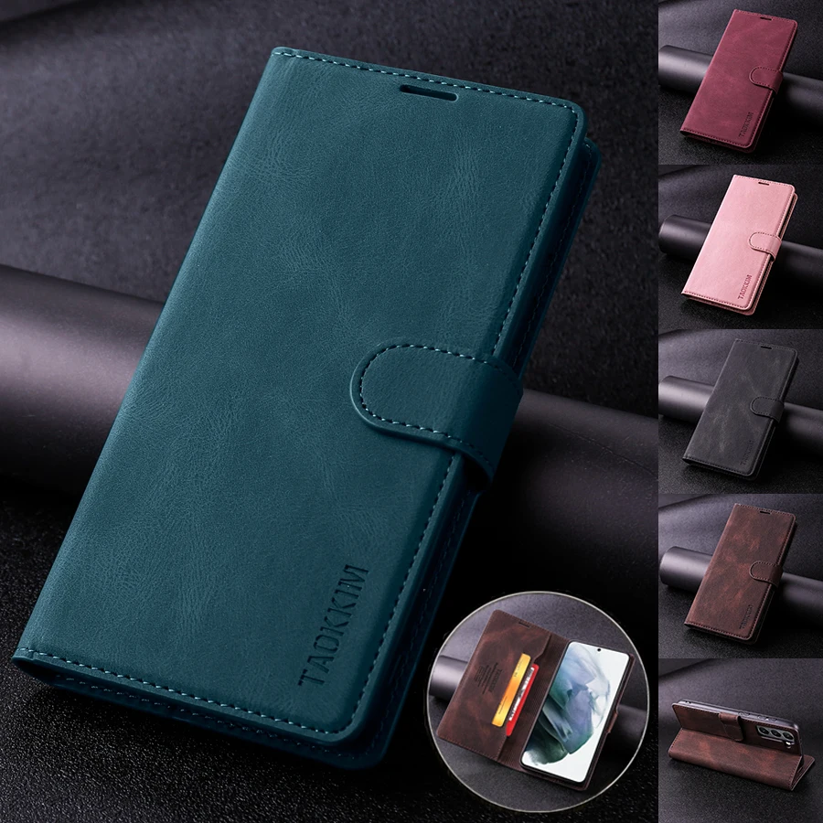 

Wallet Skin Feel Anti-fall Leather Case For Samsung Galaxy S22 Ultra S21 Plus S20 FE S10 S9 S8 S7 Note 20 Ultra M12 M22 M32 F22
