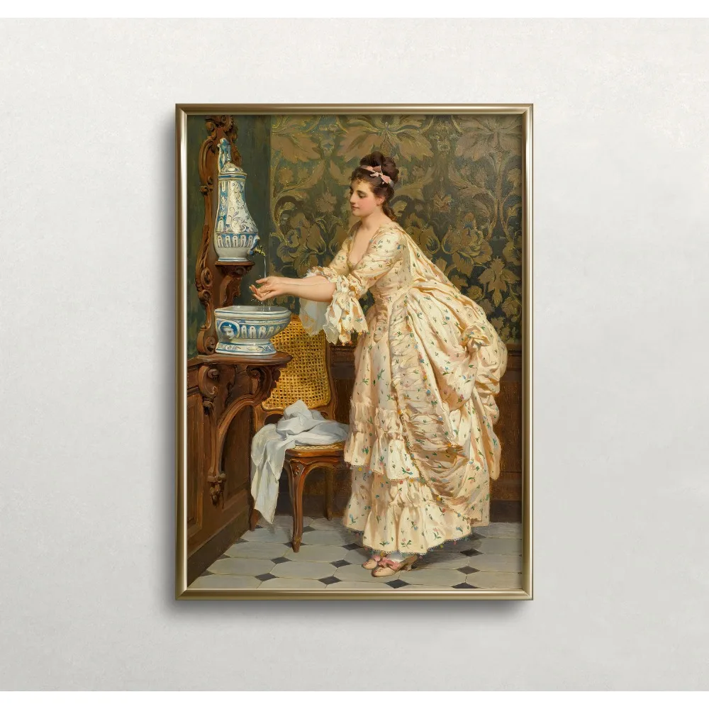 

Портрет женщины в викторианском стиле на холсте