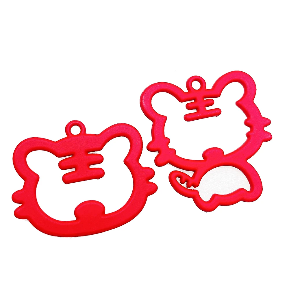 

20Pcs 28*22MM Cute Cartoon Red Tiger Pendant Alloy Accessories Couple Children Earring Bracelet DIY Jewelry Making Supplies
