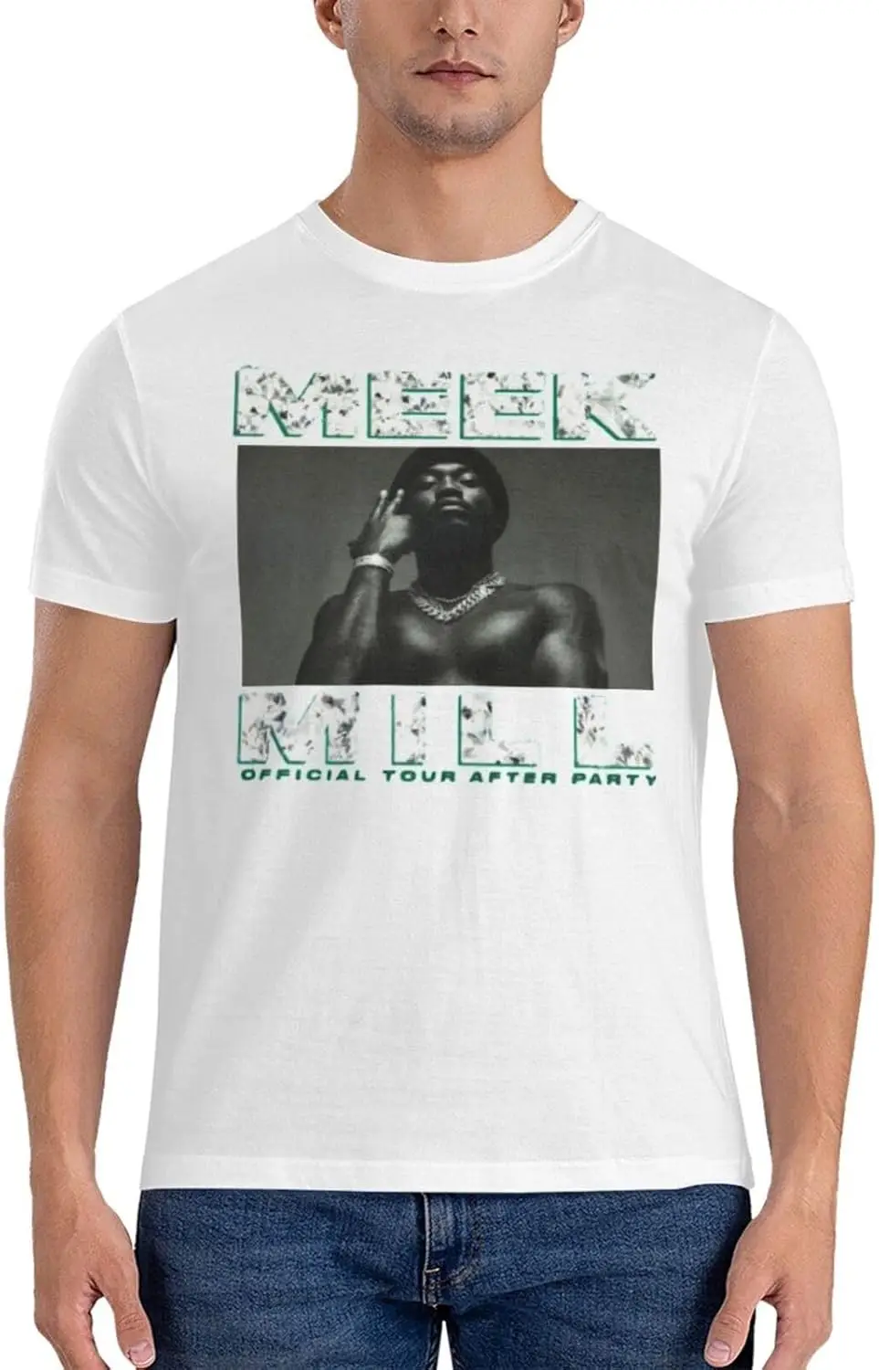 Футболка ROCK BAND Meek Music Mill с круглым вырезом и короткими рукавами классическая